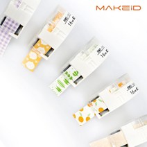 MAKEiD 라벨테이프 16mm 어린이집 호환 학교 카르티지 사무용품 오피스 기업용 유치원, RM-16S 은색바탕 검정글씨