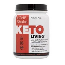 네이처스플러스 LCHF 케토 리빙 로우-카보하이드레이트 하이-팻 뉴트리셔널 셰이크 파우더, 초콜릿 (Chocolate), 4개