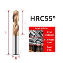 Tooleye카바이드 드릴 비트 하드 메탈 텅스텐 스틸 트위스트 금속 가공 CNC 선반 드릴링 공구 10200mm, 4.2mm+HRC55
