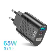 맥북 QC 3.0 에 대한 USB PD 65W GaN 벽 충전기 아이폰 호환 13 12 프로 최대 화웨이 삼성 S22 노트북 PD3.0 타입 C 고속, 01 EU 충전r Black
