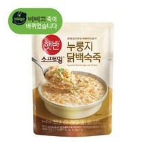 (상온) 비비고 누룽지닭백숙죽 420g, (죽 420g) 햇반 누룽지닭백숙죽 420g x 12개