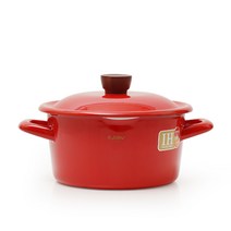 [바보사랑]일본 에지리 컬러콜렉션 프리미엄 법랑냄비, 1개, 04)18양수(레드)