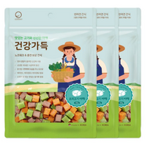굿데이 강아지 건강가득 큐브간식 300g, 27개, 닭고기 당근