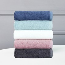 먼지 없는 수건 호텔 수건 200g 5장 고중량 무형광 뱀부 타올 뱀부얀 대나무 타월, 5종 세트, 5개