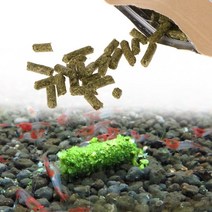 어항 자동급여기 뜨거운 35g 크리스탈 레드 새우 식품 천연 시금치 혼합 성분 1세트, 사진으로, 사진으로