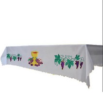 교회 단상 커버 천 성찬보 자수 십자가 강대상 보자기, 화이트 뉴 스타일-길이 200x너비 150cm