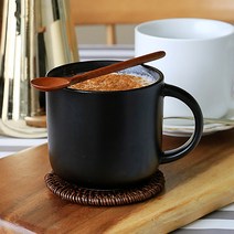 벨벳터치 무광 카페 머그컵, 블랙