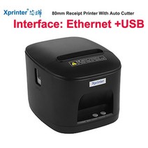 XPRINTER 송장 프린터 택배 라벨기 라벨 출력기 프린터기 xprinter xp-t80b 80mm 영수증 자동 커터 pos 주방 인터페이스 usblan 슈퍼마켓, USB와 랜, 1-나는 플러그