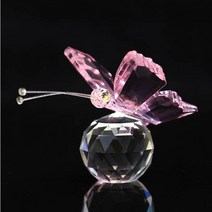 6 색 크리스탈 나비 입상 동물 장식품 공예 유리 문진 홈 웨딩 장식 기념품 선물|gift gifts|gift weddinggift souvenir, 1개(A2), amber(A2)