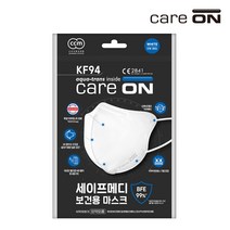 웰크론 케어온 세이프메디 KF94마스크 [2D/새부리형] 1P, 흰색, 1개, 1개