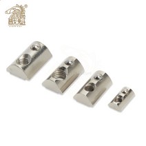 50100pcs m3 m4 m5 m6 프로파일 2020 시리즈 알루미늄 프로파일 홈 6이 있는 알루미늄 압출용 볼이 있는 스프링 t-너트 롤, 2020 - m6, 100개