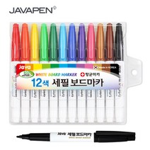 자바 세필 보드마카 12색 향균마카