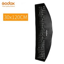 소프트박스 젬볼 미니 스튜디오 촬영 Godox직사각형 스트립 허니콤 그리드 소프트 박스 22x90cm 30x120cm 35x160cm 보웬스 프로포토 엘린크롬 마운트 플래, for Elinchrom Mount+FW30X120CM