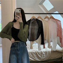 얇은소재 넓은 메쉬 시원해보이는 볼레로 가디건