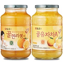 담터 꿀유자차 1kg+꿀한라봉차 1kg+전용포장