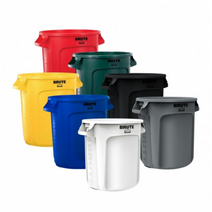 (정품)브루트 컨테이너 37L/75L/고무다라이 플라스틱통, 회색, 벤티드브루트 37리터