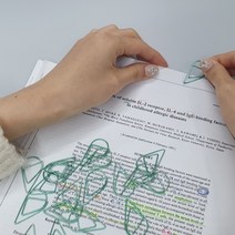 물방울 북마크 페이퍼클립 중형 민트 5P