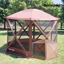 라온팝 사계절 원터치텐트 (천장 수동설치형) 대형 쉘터 자동 오토 캠핑 타프스크린 대형 모기장 그늘막 동계 텐트