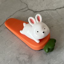 귀여운 캐릭터 인형 도어스토퍼 방문스토퍼 문닫힘방지, 당근토끼, 1개