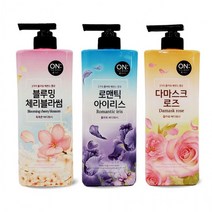 온더바디 3가지 플라워 에센스 바디워시 체리블라썸 아이리스 로즈, 온더바디 블루밍체리블라썸 바디워시900g
