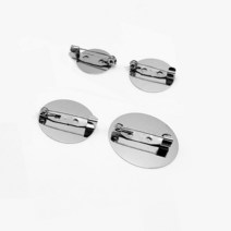 DIY 브로치 만들기재료 옷핀_1p 뱃지 원형 핀받침대, 스틸15mm