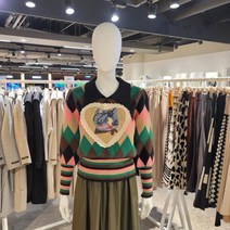 엔비플러스 하트카라배색 니트NH486KT007