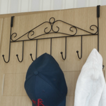 [FreeManner] 방문 옷걸이 도어행거 소품걸이 문틈걸이 모자 소품행거 3색 택1, 브라운