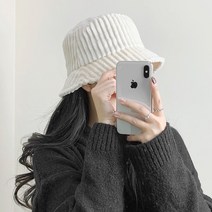 코듀로이 골덴 숏 가을 겨울 퍼 방한 버킷햇 벙거지