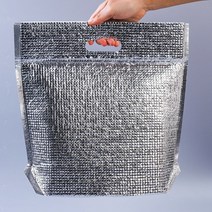 손잡이 보냉팩 주머니 두꺼운 보온 은박 보냉백 입체 지퍼백