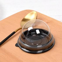 일회용 월병 상자 디저트 포장 상자 원형 포장 계란 노른자 플라스틱 상자 케이크 비스킷 빵 크림 머핀 비스킷, 50 조각, 블랙