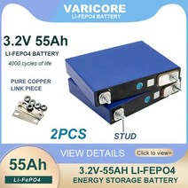 인산철배터리팩 VariCore-3.2V 55Ah LiFePO4 배터리 팩 55000mAh 리튬 철 인산염 12V 3C 오토바이 자동차, 02 2x 3.2V 55Ah