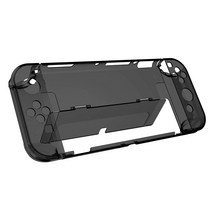 닌텐도 스위치 OLED 풀커버 크리스탈 투명 케이스, 투명 블랙