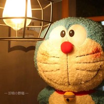 도라에몽 피겨 로봇 고양이 뽀글이 생일 선물 인형, 45cm