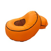 Newie 에어 소파 아웃 도어 한가로이 에어 소파 S 사이즈 오렌지 경량 컴팩트, 상세페이지 참조