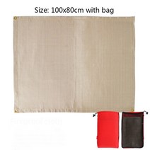 가성비 캠핑 내화 천 난연 절연 매트 담요 유리 코팅 단열 패드 피크닉 바베큐, [03] 100x80cm with bag