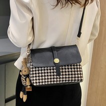 필시탐나 여성 하운드투스 체크 미니 크로스백