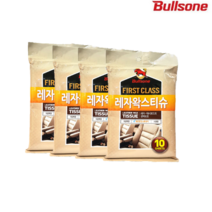 트윈스몰 불스원 FIRST CLAS 레자왁스티슈 10시트 유리세정제 티슈 크리너 색상복원 재오염방지 세차용품, 4개