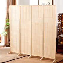 코스모 칸막이 대나무파티션 접이식파티션 받침대 포함 볼펜 증정, 180/40cm 4칸