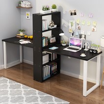 쌍둥이 책상 2200 2400 트윈 형제 자매 이인용 컴퓨터 심플 더블 데스크탑 가정용, F 220x60x75cm