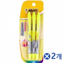 액상잉크 테크노라이트 형광펜 노랑 3Px2개 형광팬깔끔하고편리 부드러운형광펜 스틱형광펜 잘써지는형광펜 튼튼한형광펜 편리한형광펜 필기펜 하이라이팅 학생용형광펜 형광라이너펜 형광볼펜 형광팬 형광펜고체, 본상품