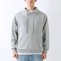남녀공용 CVC 특양면 오버핏 무지 기본 후드 티셔츠