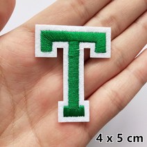 와펜 패치 자수 열접착 패션 자수 패치 의류에 대한 패치에 DIY 옷 티셔츠 스티커 Applique Green 26 글자 A-Z 0-9 자수패치 빈티지 밀리터리 캠핑 와팬, d 1203