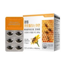 광동생활건강 - 광동 프로폴리스 아연 600mg x 60캡슐 항산화 도움 플라보노이드 아연 셀레늄 2개월 분