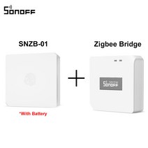 SONOFF SNZB-01 Zigbee 무선 스위치 스마트 홈 스위치 낮은 배터리 알림 on e-WeLink App SONOFF zbbridge와 작동, SNZB-01 ZB Bridge China