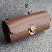 자전거 가방 레트로 테일 가죽 안장 쿠션 오토바이 전기 방수 핸들 바 brompton, b 브라운