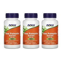 [3개] 나우푸드 쏘팔메토 320mg 90베지캡슐 세레노아레펜스 호박씨오일 톱야자 페포호박