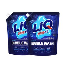 리큐 진한겔 마이크로 버블워시 일반용 액체세제 리필 2.7L 2개, 단품