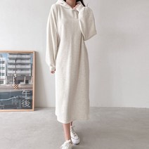 르엠마 [기모안감] 빅사이즈원피스 루즈핏 후드티 니트원피스 긴팔원피스 여성니트 여자긴팔 롱원피스 가을원피스 겨울원피스 기모 원피스 81470(4)