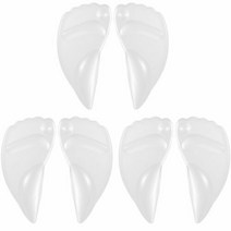 PhoenixSole 깔창 편평 발 예방 실리콘 발가락 안쪽 깔개 하이힐 젤 쿠션 저반발 충격 흡수 3D디자인 마사지 효과 발바닥 발바닥 통증 해소 피트 레이디스(클리어:3족분 6