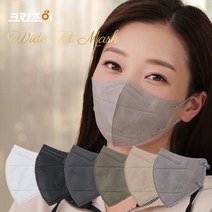 크린조이 와이드핏 대형 중형 KF94 새부리형 마스크 5매(5매입 1팩) 베이지 연그레이 카키 진그레이 블랙 화이트, 연그레이(시크그레이M) x 1팩